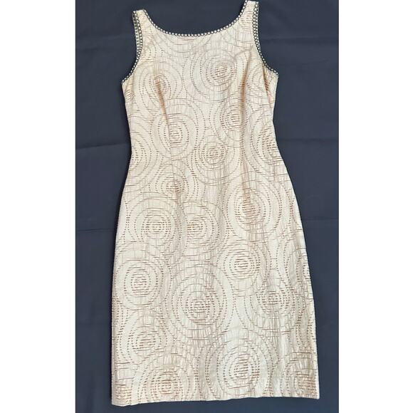 Fendi Dresses & Skirts - Fendi Sleeveless Cream Ivory Sheath Dress IT40 US4 Lagerfeld Camellia Flower